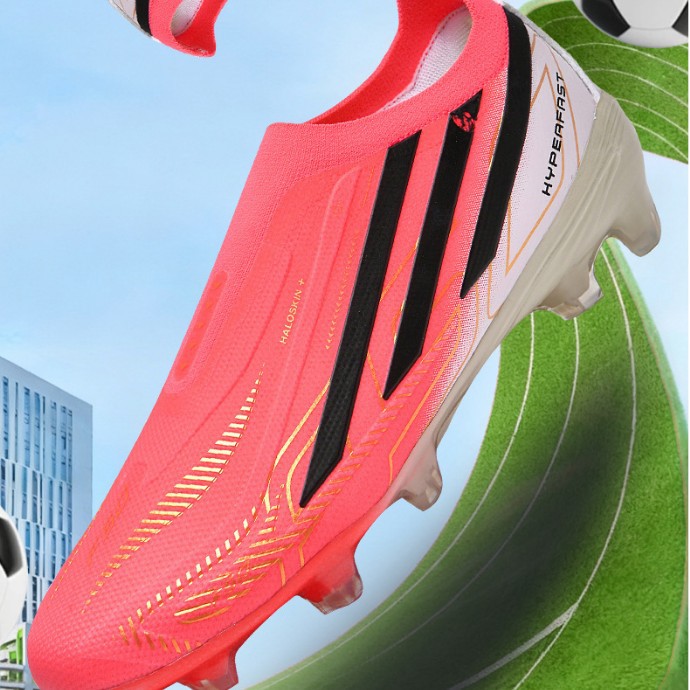 Zapatos de Fútbol AG para Entrenamiento de Malla y TPU Transpirables para Césped Natural y Artificial