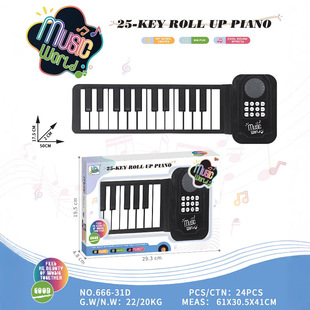 Cross-Border 49-Key Hand-Rolled Piano Thickeneded Rainbow Silicone Beginner's Entry-Level Kidsren's Portable Foldableing Digital Keyboard Instrument