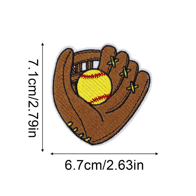 特大炎野球高密度刺繍布ステッカースポーツウェア DIY 装飾パッチステッカーソフト野球ベース|undefined