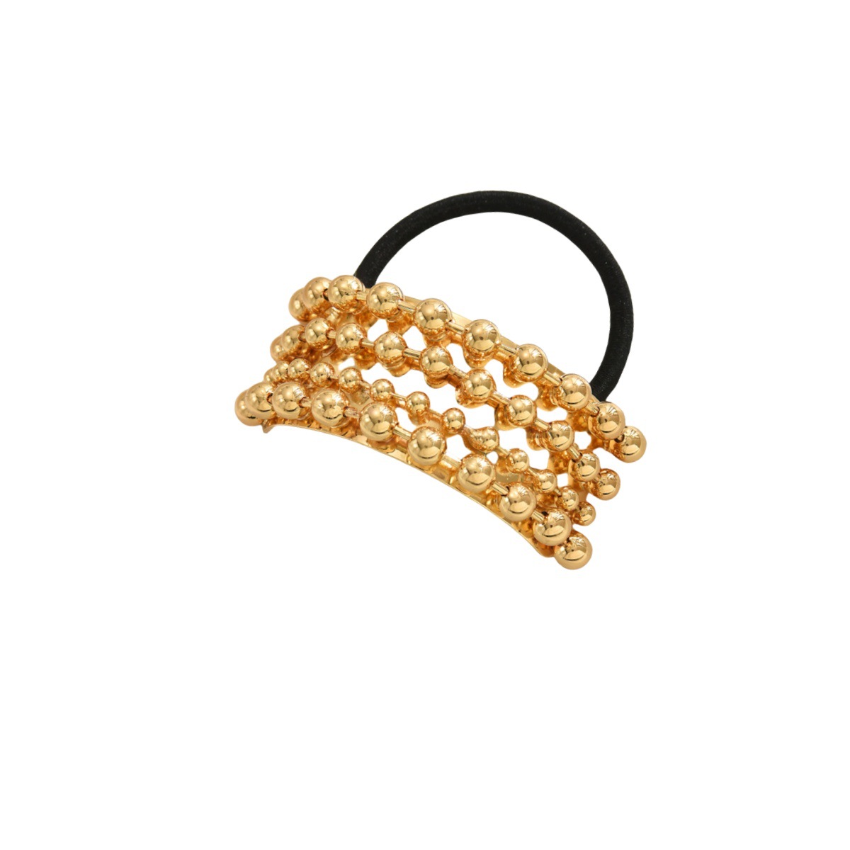 Ventas transfronterizas de joyas para el cabello nuevos anillos para el cabello simple en forma de U abrazadera para el cabello geometría cuadrada de metal joyas de cuerda de caballo