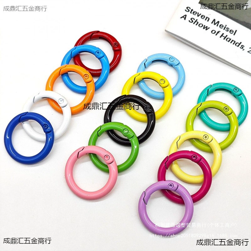 Кольцо для книги, ювелирные аксессуары «сделай сам», брелок из цинкового сплава, кольцо для карточек, красочная металлическая подвеска, яркая весенняя пряжка