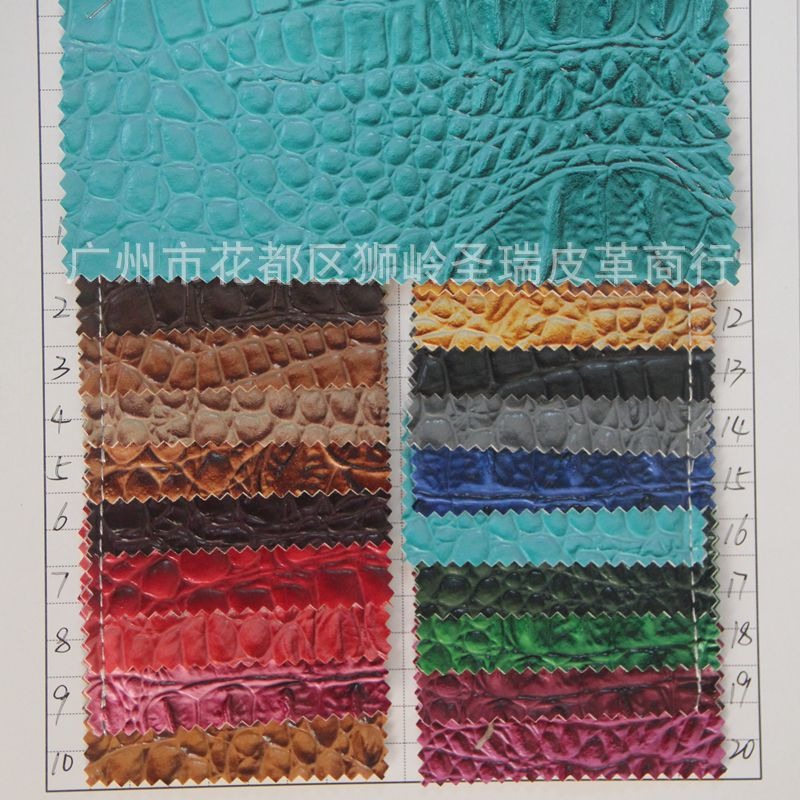 厂家直销批发人造革 PVC革 鳄鱼纹箱包手袋皮革SR-8505