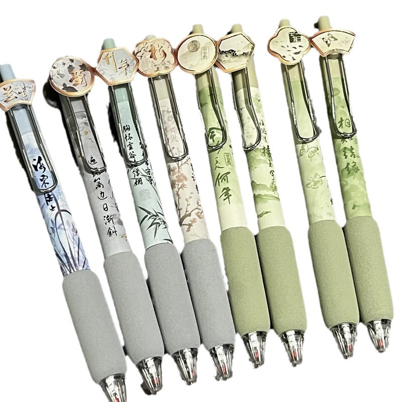 China ST alto valor facial estudiantes de cepillo de sujeción suave negro velocidad lápiz seco pequeño fresco mariposa danza vacía montaña lápiz neutro bolígrafo