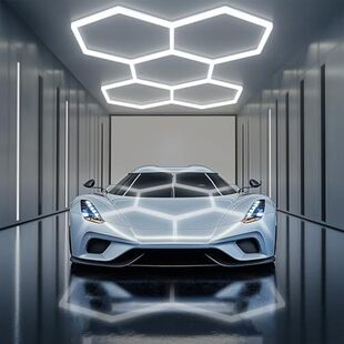 Car Wash Room Honeycomb Light 220V Cross-Border Car Wash Light Car Beauty Shop Waterproof Film Auto Repair Garage Work Station Light