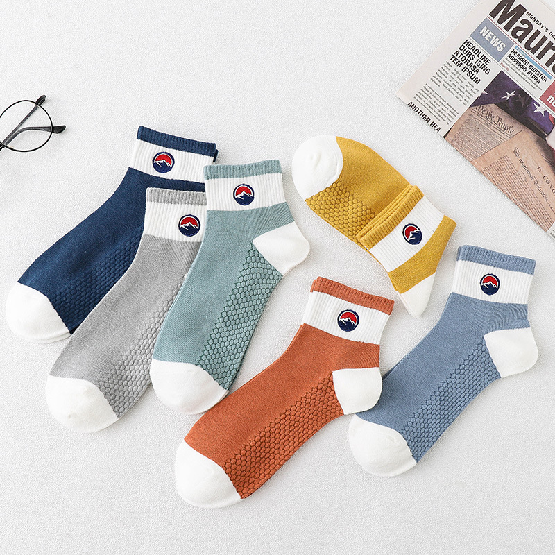 Daifa Socks Men's Summer Thin Short Socks Boat Socks Korean Style Sports Low-end Sweat Absorbing Men's Socks Short Tube Student Internet Popular