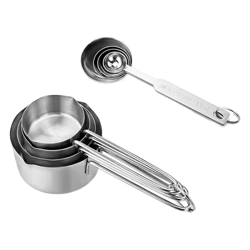 Прямая поставка с фабрики 430 мерная ложка из нержавеющей стали мерная чашка костюм трансграничный для бытовой проволочной ручки мерная ложка