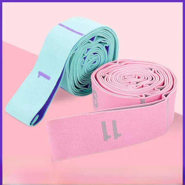 Yoga Digital Stretch Belt 11-grid Dance Training Segmented Stretch Belt Stretch Belt Open Shoulder Fitness Resistance Belt