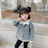 Winter children's down jacket suitable for men and women for leisure, warm jeans, Korean style, 2023
