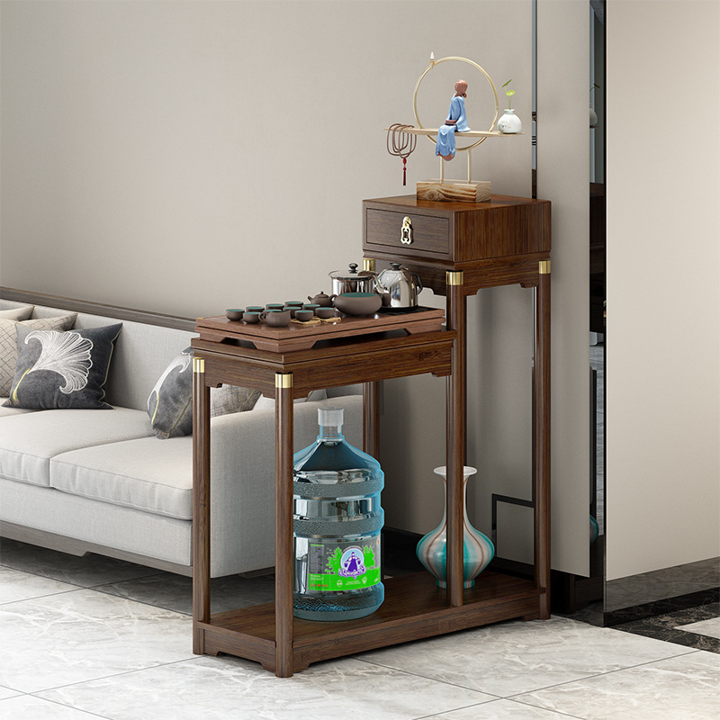 Luz de lujo de alta y baja combinación de soporte de flores sala de estar pequeño estante de tanque de peces de múltiples capas balcón verde rábano estante de almacenamiento sofá simple mesa auxiliar image 6