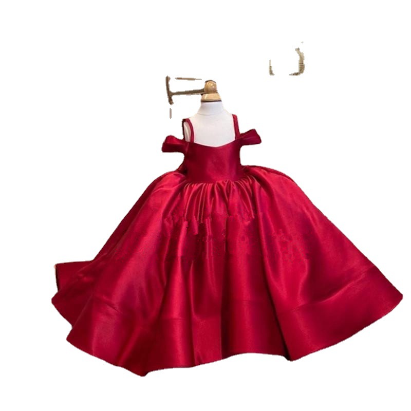 Comercio exterior de Europa y América Amazon AliExpress deseo nuevo lindo simple cómodo vestido de los niños fiesta cumpleaños princesa vestido