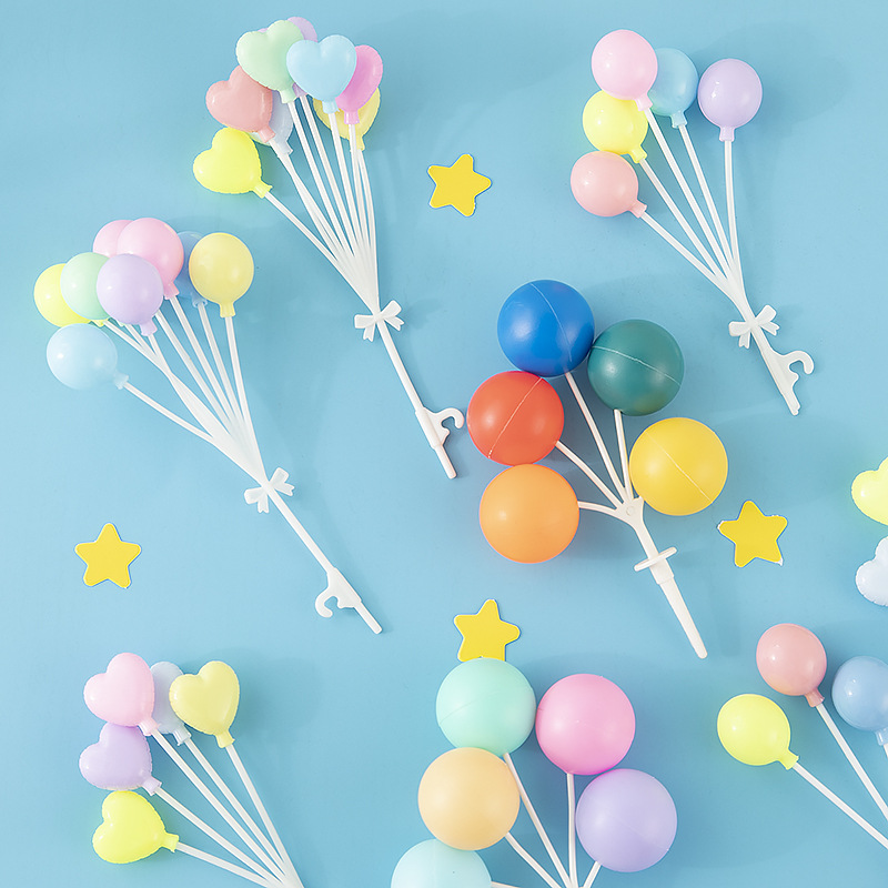 马卡龙色气球蛋糕装饰主图2