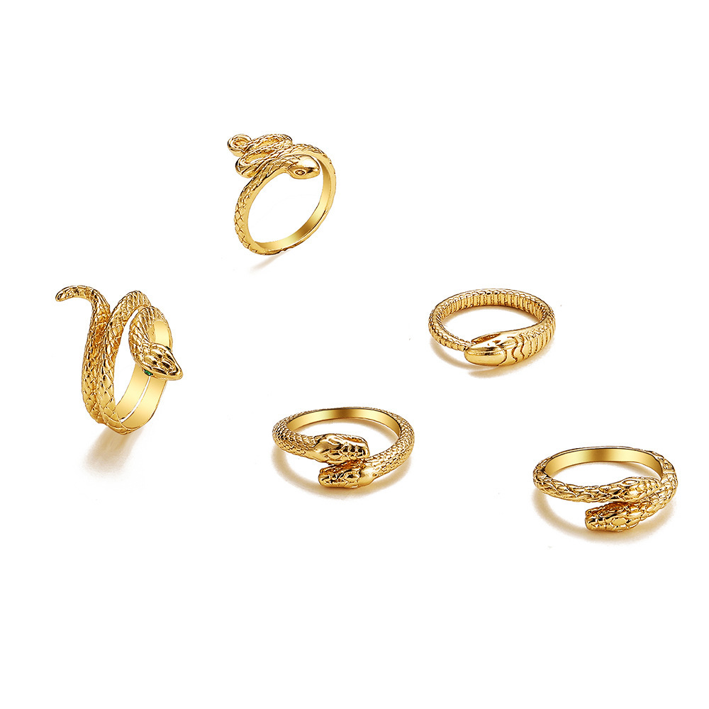 Fashion Snake Alloy Plating Rings display picture 2