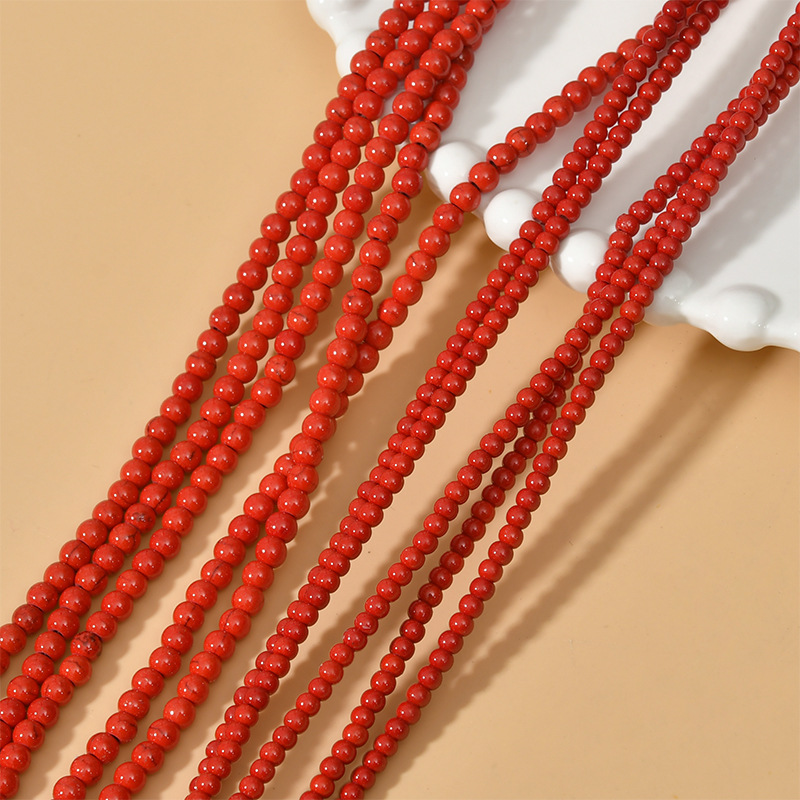 55g Weight Beads Jewelry Making Type DIY Jewelry Accessories Classification 100 PCS/Package Quantity turquoise Material Round Pattern Vacation, Simple Style Style 100 PCS/Package Turquoise Round DIY Jewelry Accessories Beads 8