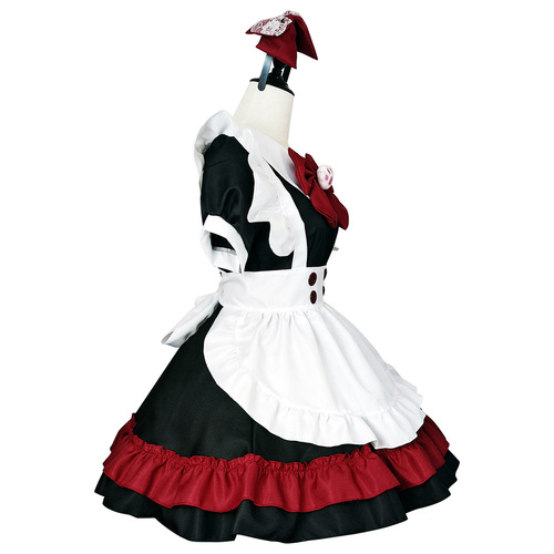 Halloween Vampire Little Devil Maid Lolita Gothic Black and Red Maid Cos Anime Cosplay Costume