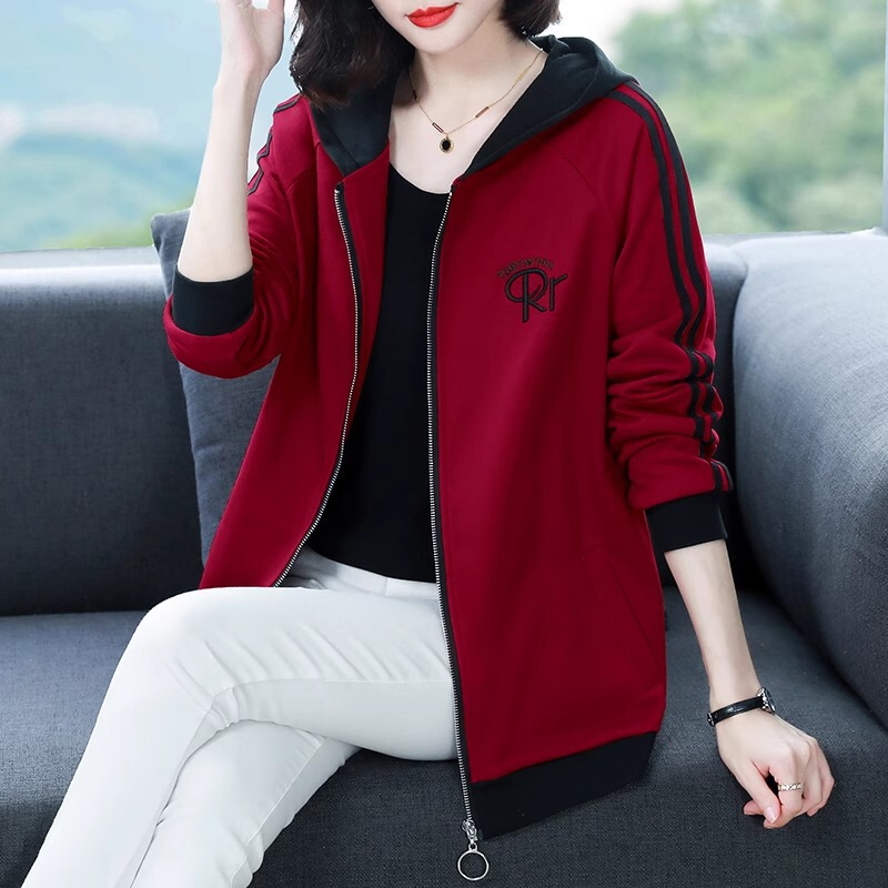 1543 # 2 Colors, 6 Sizes (Actual Price) Spring and Autumn Hooded Jacket for Women, Plus Size Women's Long-Sleeve Top, Cardigan Sweatshirt 1543 # 2 Colors, 6 Sizes (Actual Price) Spring and Autumn Hooded Jacket for Women, Plus Size Women's Long-Sleeve Top, Cardigan Sweatshirt