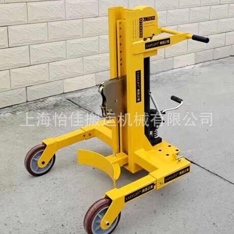 厂家供应上海怡佳夹酸车  宽腿式夹酸车 手动液压油桶车SYS400