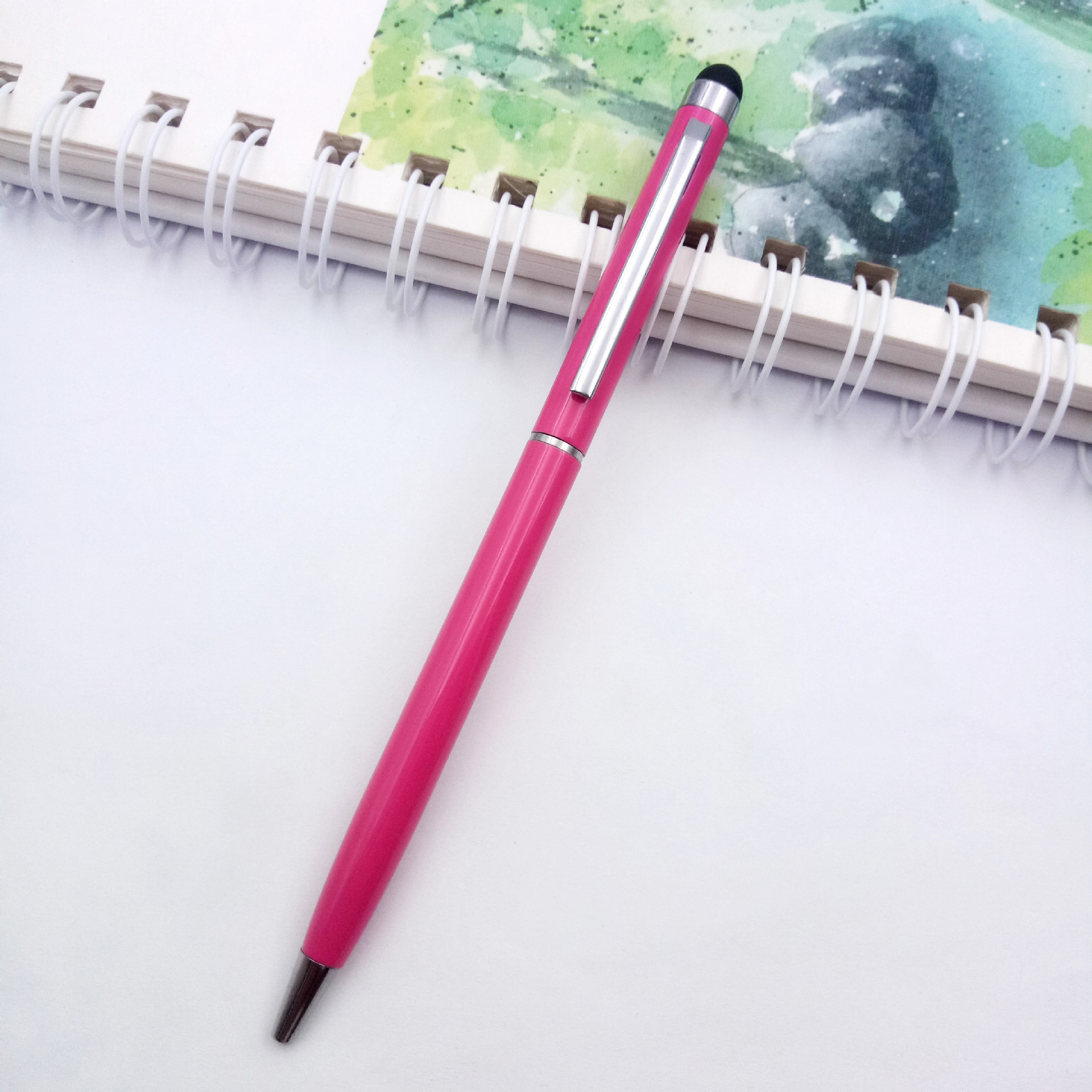 Fuente de la fábrica al por mayor metal pantalla táctil bolígrafo pluma táctil capacitiva impresión pequeña Xihua publicidad regalo pluma