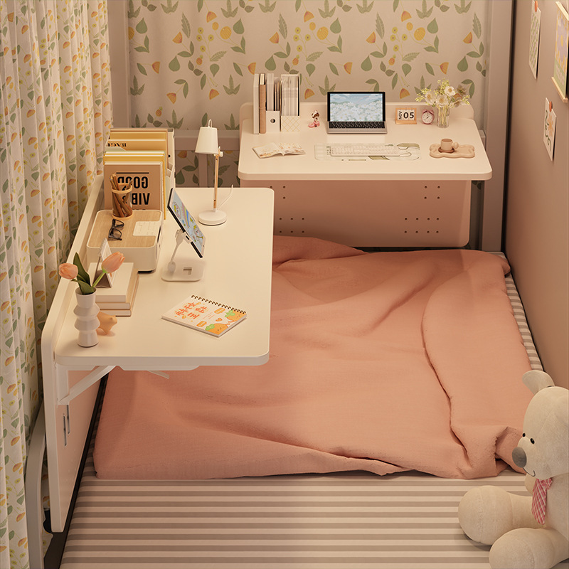 Lazy Person's Small Table on the Bed, Dormitory Upper Bunk Suspended Folding Table, Bed Desk, College Student Dormitory Artifact Computer Table