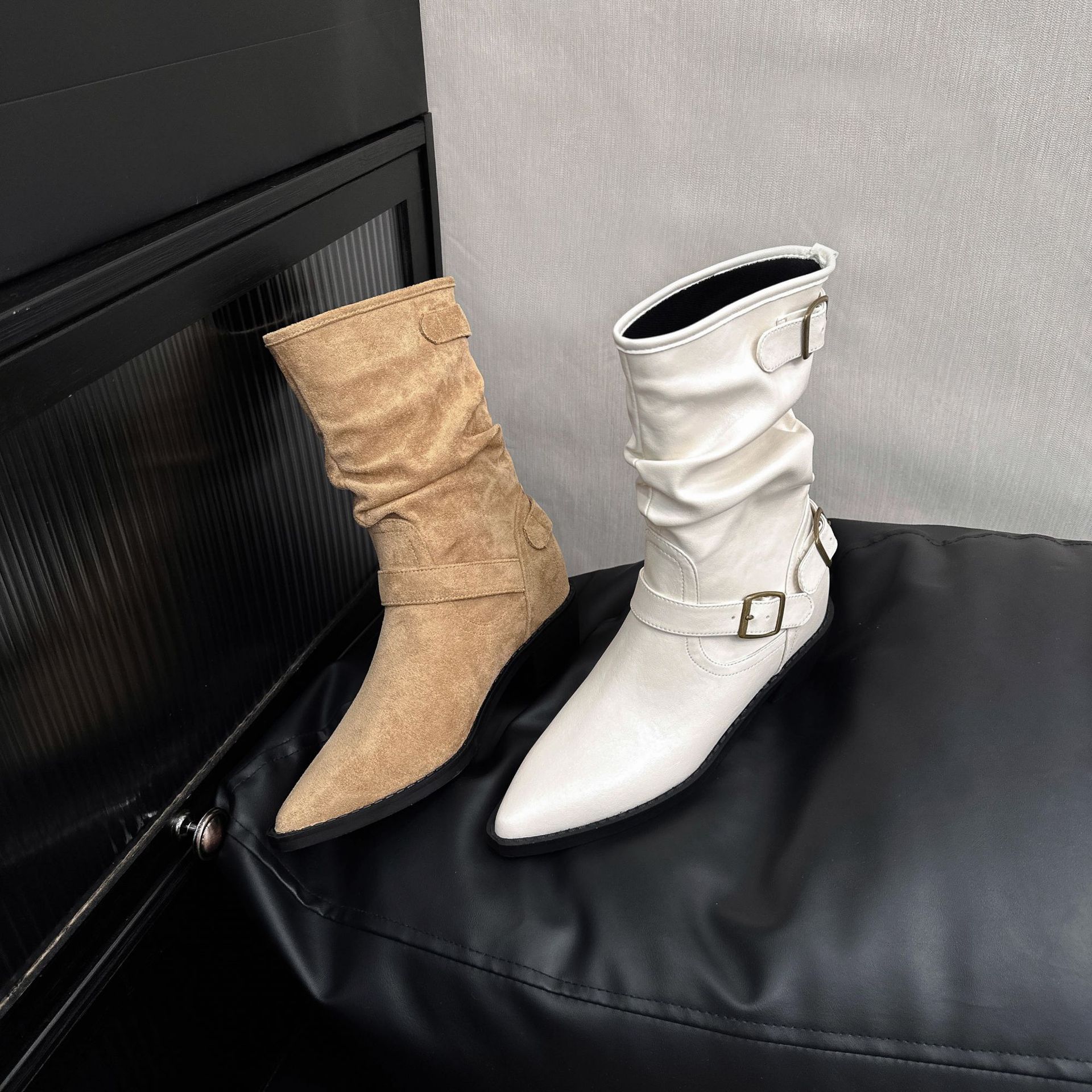 Botas de Caballero para Mujer de 8 cm de Superfibra con Aumento de Altura