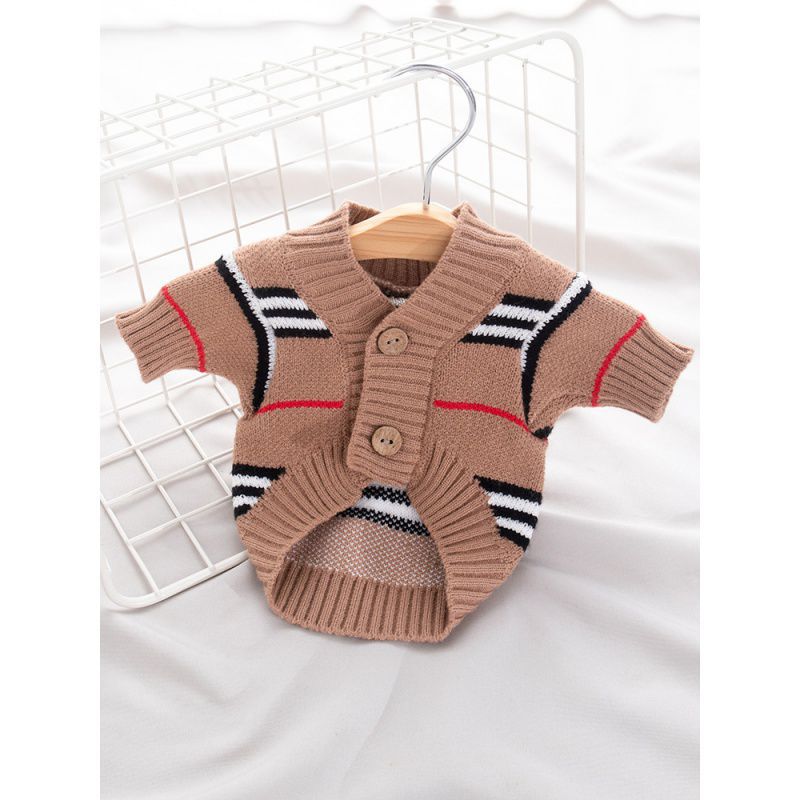 (2개) 개 니트 스웨터 봄과 가을 VIP 슈나우저 고양이 가디건 테디 비숑 작은 개 겨울 애완 동물 옷