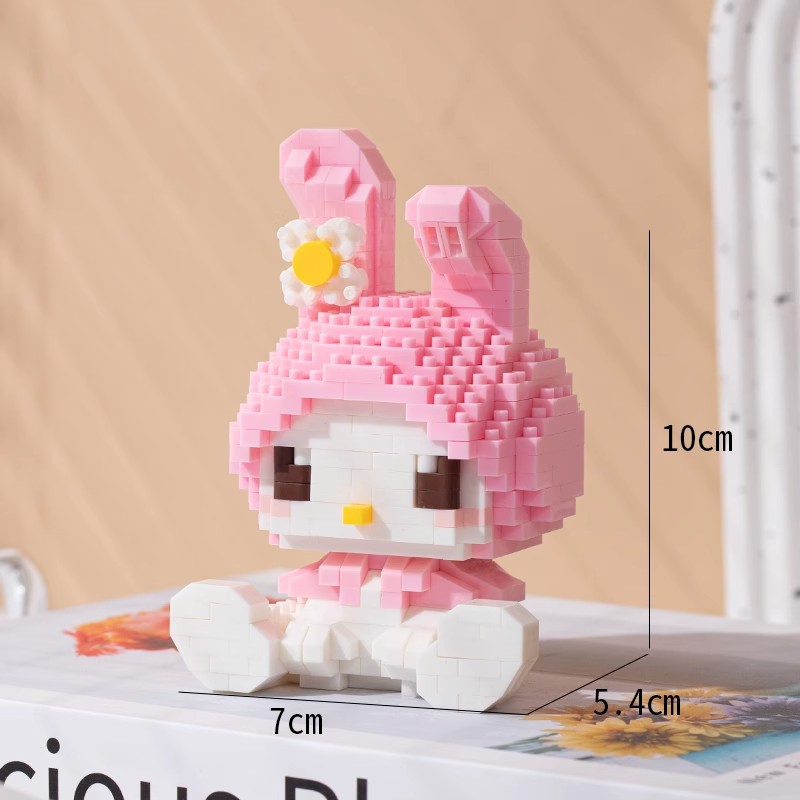 Compatible con Lego muñeca de dibujos animados micro partículas frambuesa oso montado bloques construcción juguetes educativos puesto ciego caja regalo al por mayor