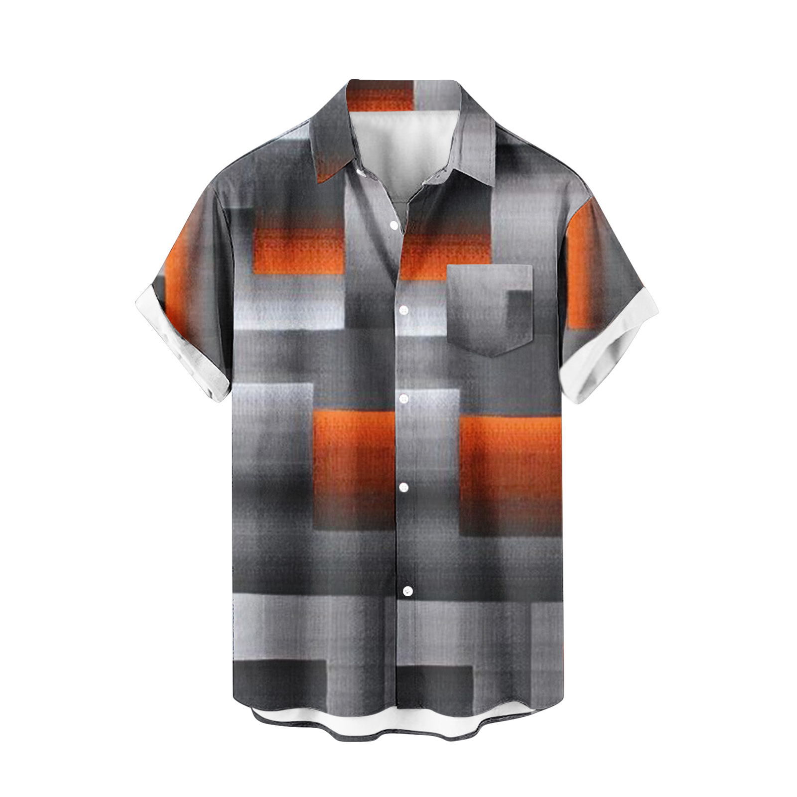 Venta caliente para hombres nueva camisa de manga corta 3D impresión digital moda casual Hawaii playa solapa para hombres