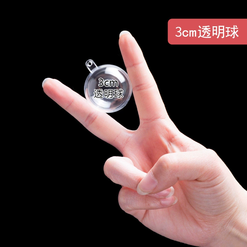 Transparent plastic Christmas pendant, acrylic mousse