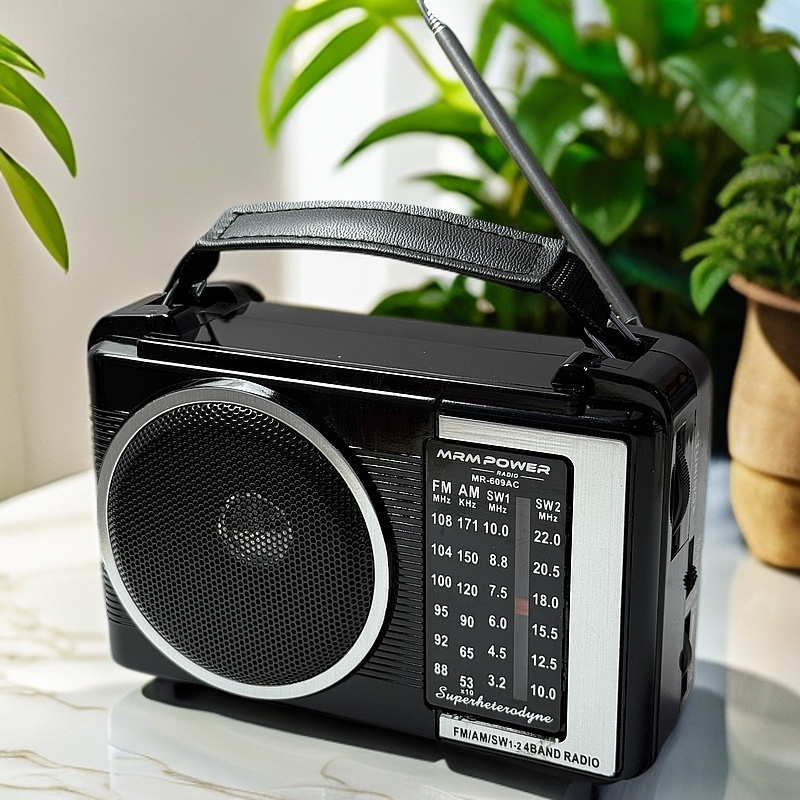 Venta al por mayor 609AC multibanda radio retro para personas mayores mini reproductor portátil FM/AM FM semipiloto