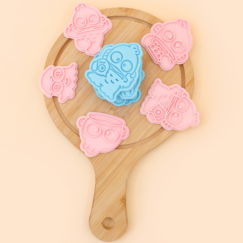 Molde de galletas de dibujos animados de pez payaso sirena Hanton herramienta de horneado de impresión de glaseado de galletas de prensa tridimensional