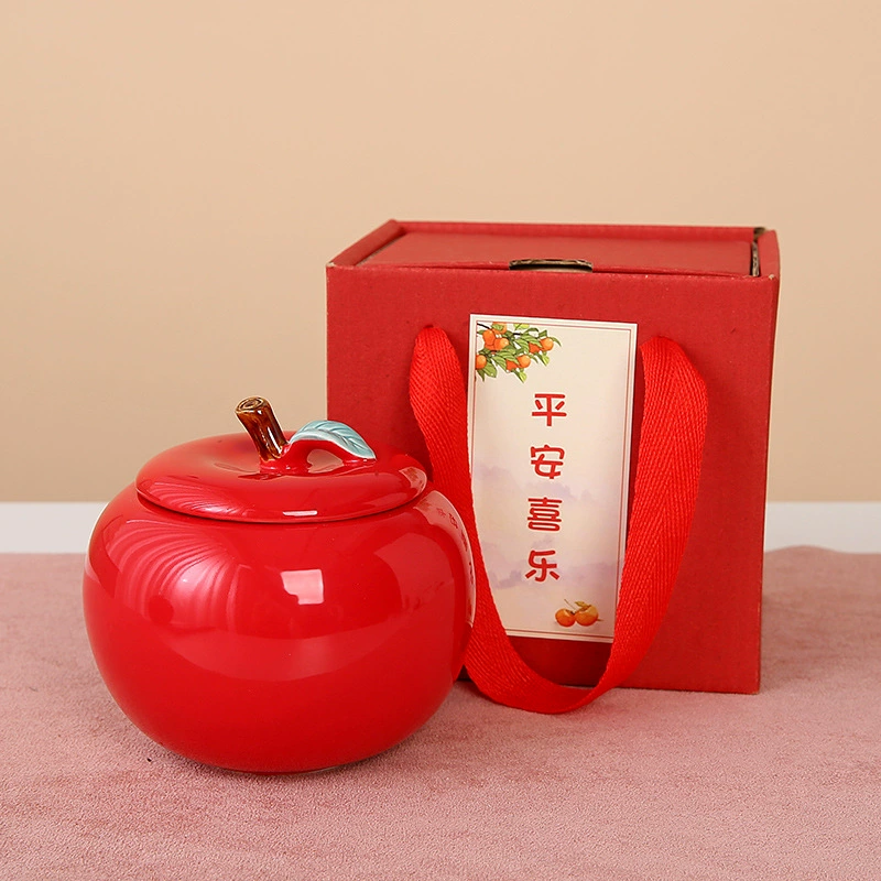 Apple, ceramic big protective amulet, decorations for living room