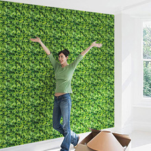 跨境专供绿植墙纸自粘草壁画背景墙PVC壁纸wallpaper田园风格