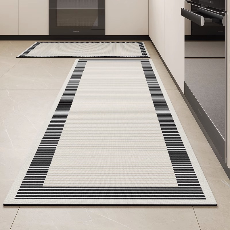 Alfombrilla de cocina simple, tira larga, alfombra de barro de diatomeas antideslizante, que absorbe agua y aceite, almohadilla de pie resistente a la suciedad de la puerta de corte doméstico