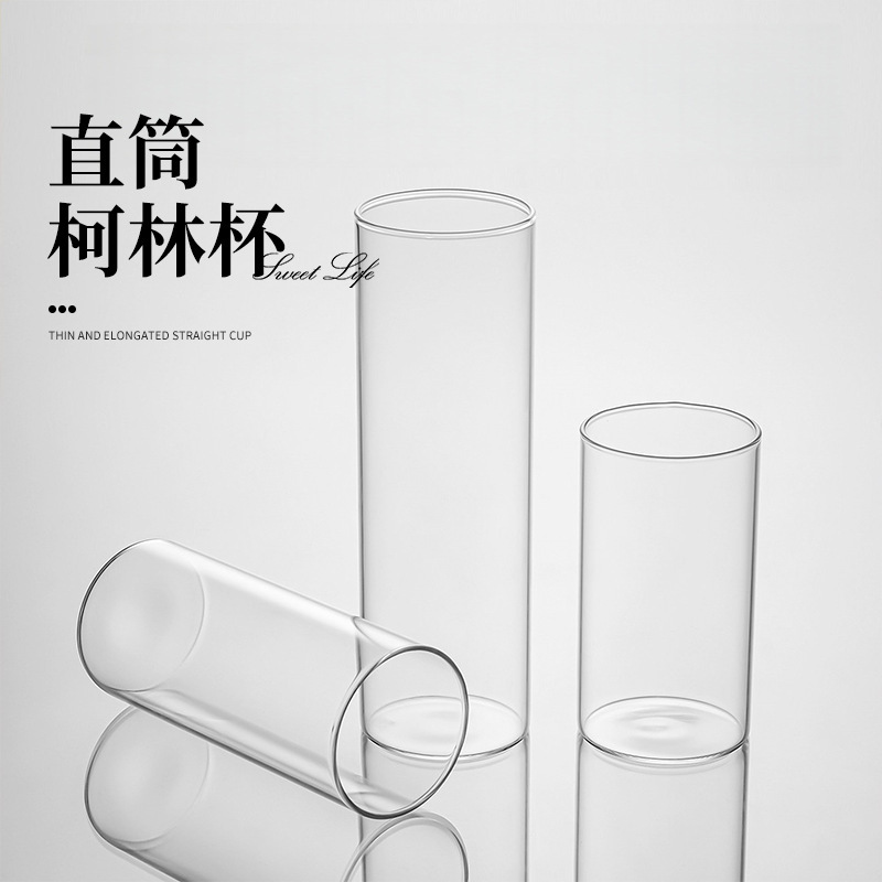 Straight-Tall Collins Cocktail Glass, Highball Glass, Iced Tea Glass, Sparkling Cold Drink Single Cup, Water Glass