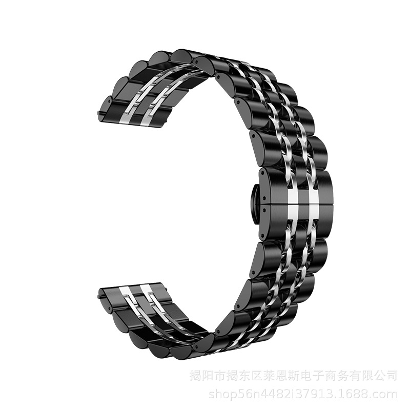 Adecuado para Samsung Galaxy watt4 Huawei GT3 reloj inteligente Correa siete cuentas de acero inoxidable metal Apple Correa