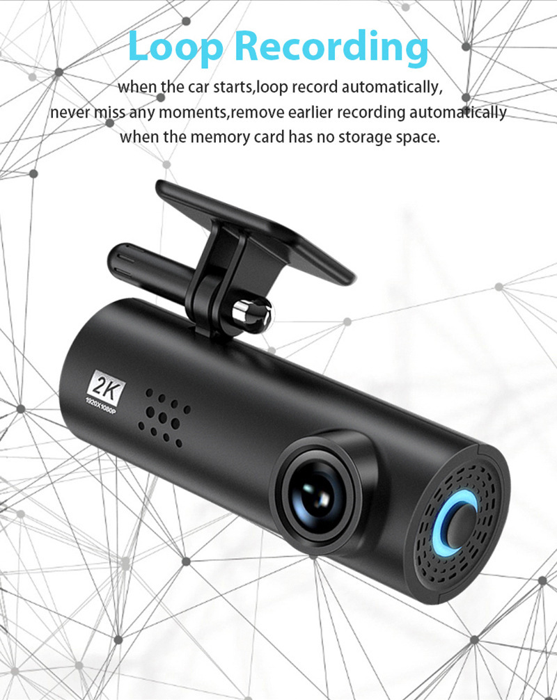 Lf9 Hidden Driving Recorder 4K Front and Rear Dual Recording Wifi Night Vision 1296P High-Definition 24-Hour Parking Monitoring