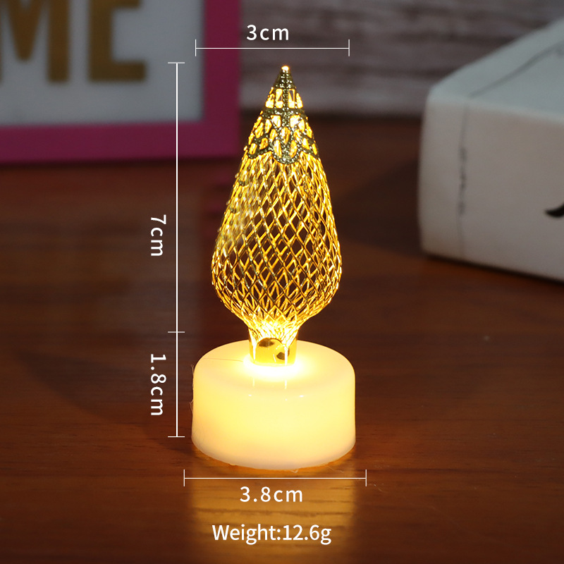Nueva Venta caliente transfronteriza lámpara de la vela de hierro Marruecos Tenis lámpara deseo propuesta lámpara de la vela lámpara de la piña al por mayor