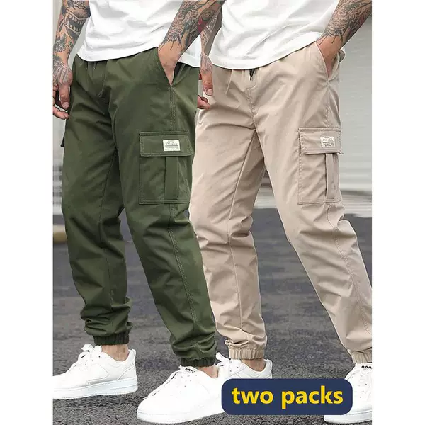 European and American Style Cross-Border Vintage Drawstring Multi-Pocket Cargo Casual Pants Loose Outdoor Trendy Versatile Long Pants