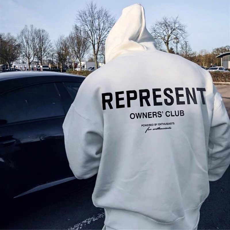 High-Quality Oversized Hoodie, Trendy Brand Letter Print Hoodie, American High Street Fog Style, Unisex Couple's Loose Hoodie