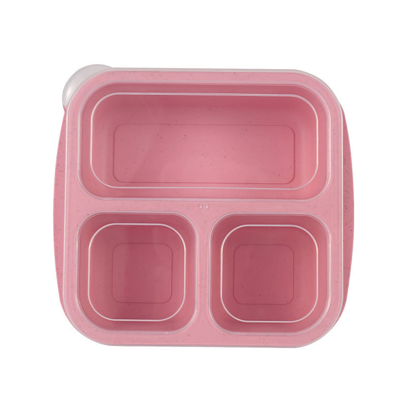 Amazon 小麦わら 3 コンパートメント スナックボックス リサイクル弁当箱 ドライフルーツ スナックボックス スナックコンパートメント ランチボックス|undefined