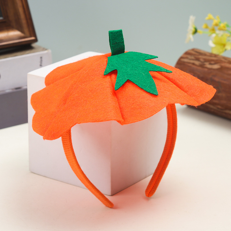 Amazon Cross-border Halloween gran sombrero de calabaza accesorios para el cabello tocado niños dibujos animados lindo diadema traje de fiesta de vacaciones