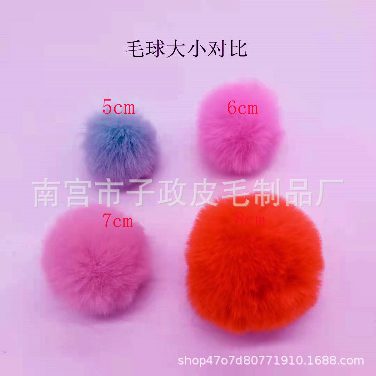 Bola de piel de conejo de imitación 6cm7cm8cm9cm10cm Bola de piel al por mayor hecha a mano DIY joyería ropa zapatos accesorios adornos