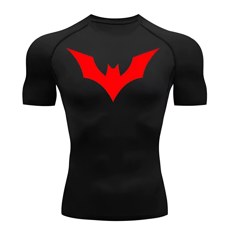 Batman, ventas de fabricantes de explosiones transfronterizas, camisetas apretadas para hombres, secado rápido, camisetas deportivas de alta elasticidad.
