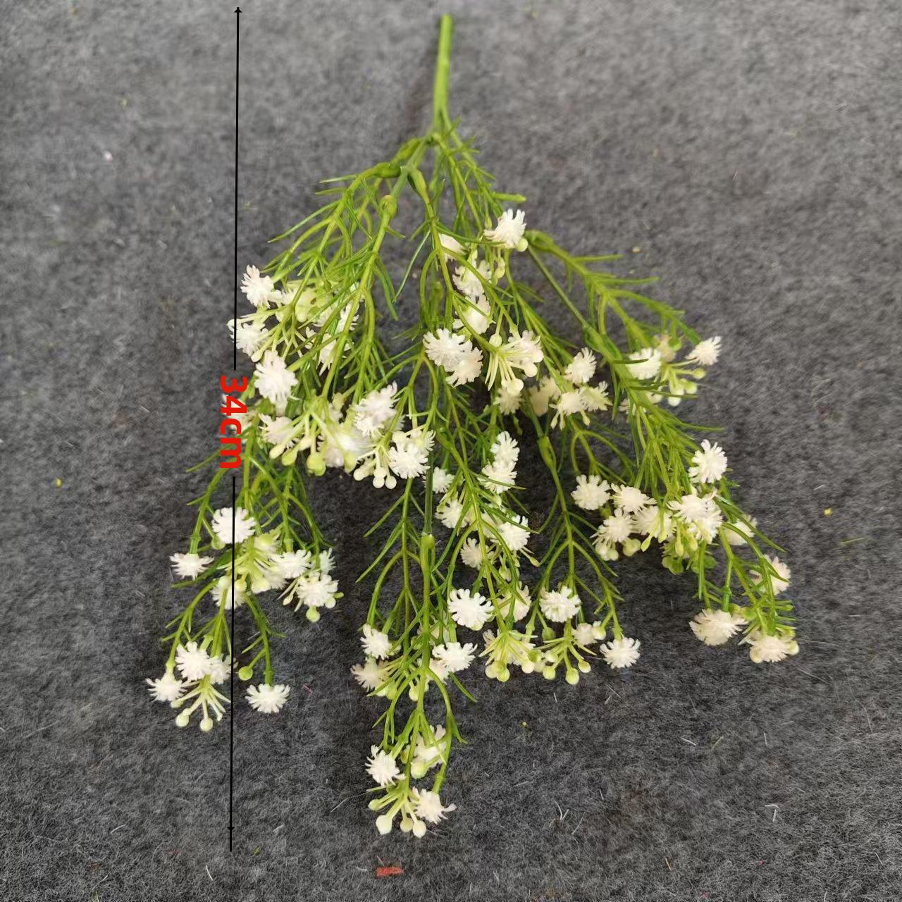 Nuevo pegamento suave con la sensación de mano lleno de flores de simulación de flores de boda decoración de ventanas del hotel en el hogar colocando flores falsas de comercio exterior