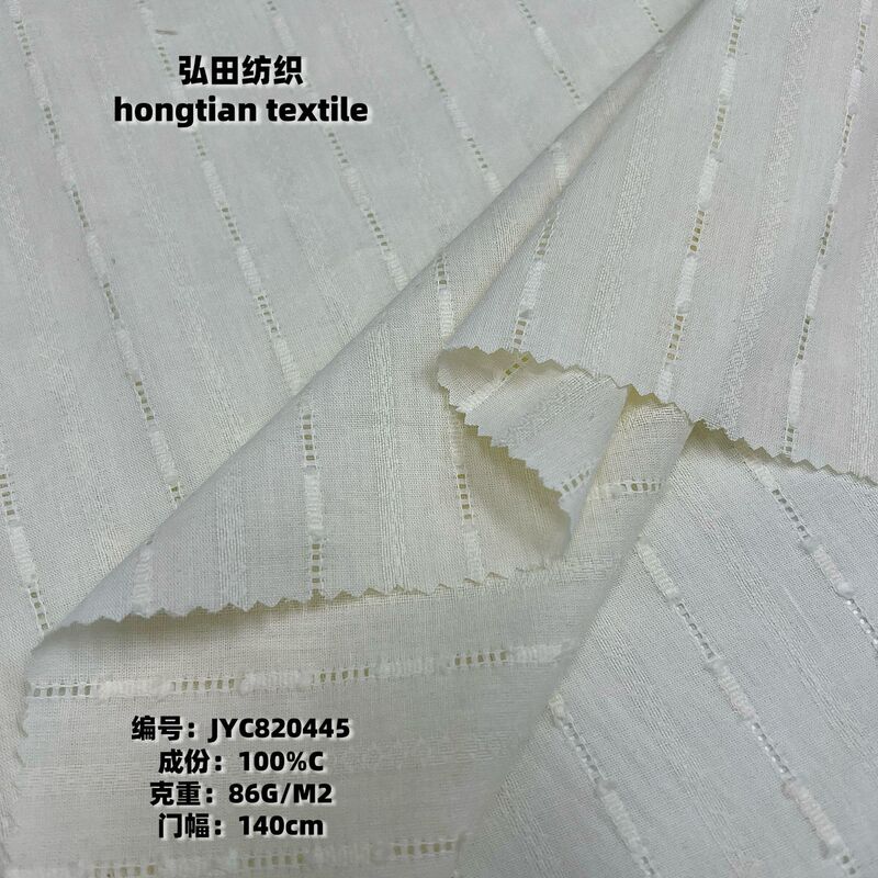 100% Cotton Woven Washed Gauze Hollow Jacquard Fabric for Women's Improved Cheongsam Lolita Dress Clothing Material