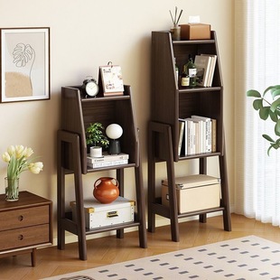 [Home Small Bookshelf] Storage Rack Floor Bookcase Simple Living Room Wall Locker TV Side Cabinet Multi-layer Cabinet