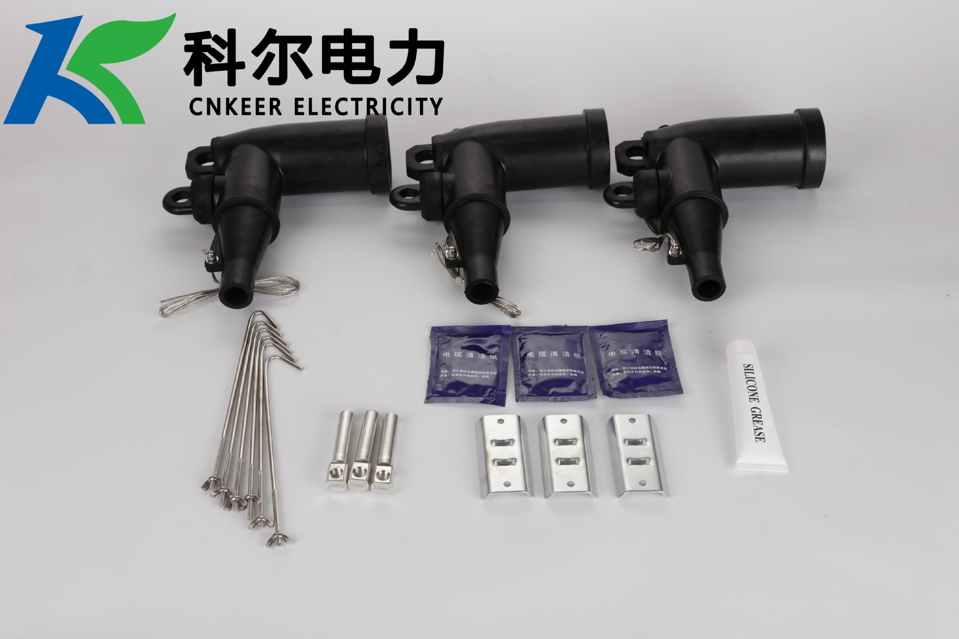 科尔 200A PT肘型插拔头 美式可触摸带屏蔽型可分离高压电缆接头