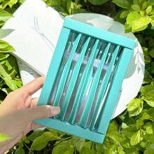 不锈钢叉子水果叉点心叉6支装家用甜品蛋糕叉礼盒套装创意月饼叉