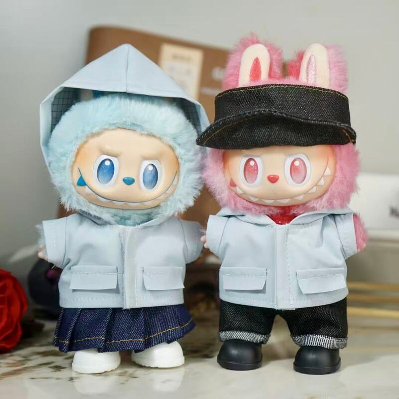 labubu娃衣17cm拉布布衣服【七夕限定】情侣款冲锋衣cp套装着替|undefined