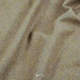 进口复古绿棕混色花纱纯色羊毛毛呢布料西装手工设计师服装面料
