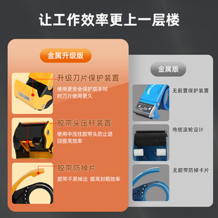 small size iron box sealer thickened metal tape cutter express packaging transparent tape machine manual packer